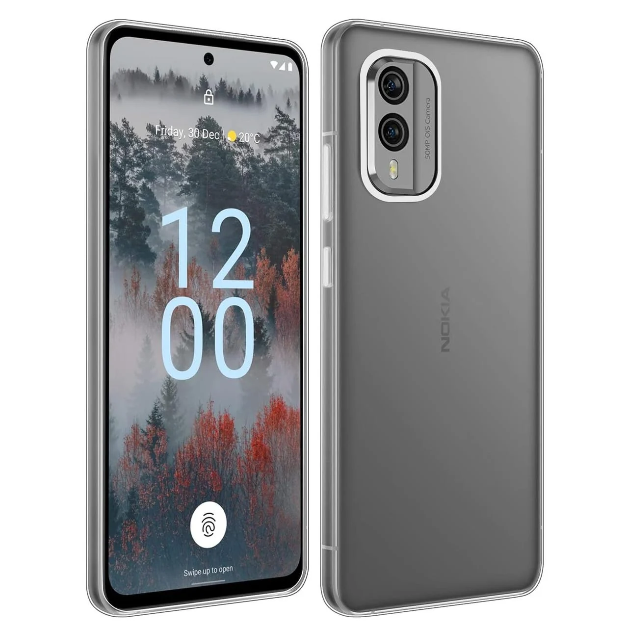 DL3 Mobilak Case Compatible with Nokia X30 5G Case Crystal Soft TPU Gel Case Flexible Silicone Anti-Scratch Camera Protection TPU Cover - Clear
