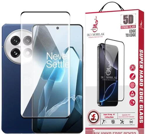 DL3 Mobilak Screen Protector for Oneplus 13 5G, Tempered Glass Screen Saver Premium HD Protective, Scratch Resistant, NO-Bubble, 9H Hardness, Full Coverage Film - Clear