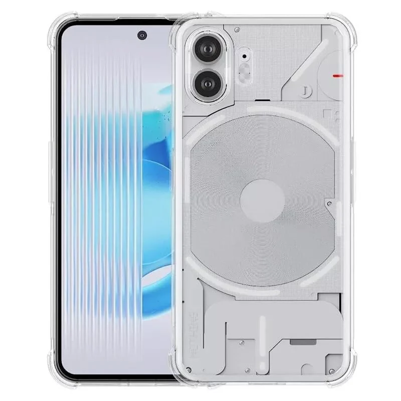 DL3 Mobilak Case Compatible with Nothing Phone 2, Cover Silicone TPU Gorilla Anti-shock Protector Camera Shockproof Corners - Clear
