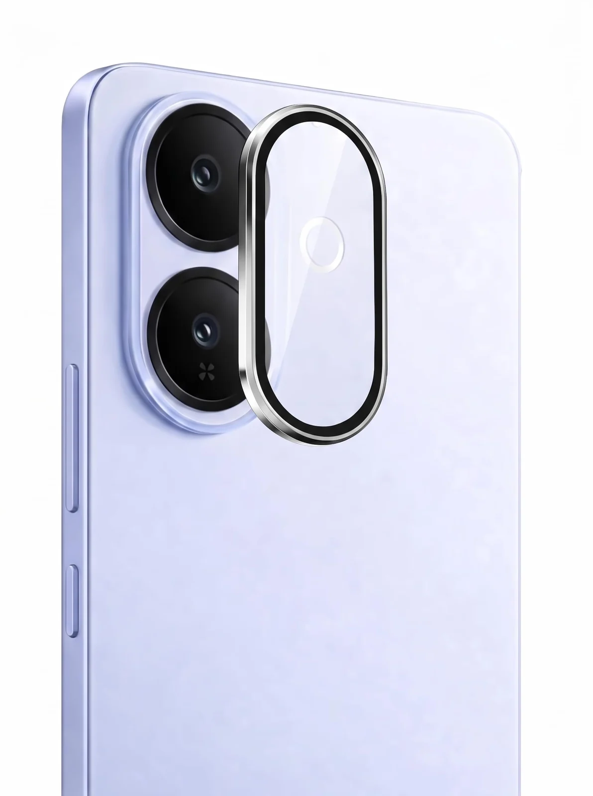 DL3 Mobilak Camera Lens Protector for vivo V60 Lite 5G/4G Accessories, 9H Tempered Glass Metal Individual Ring Camera Cover Screen Protector, Case Friendly, Anti Scratch