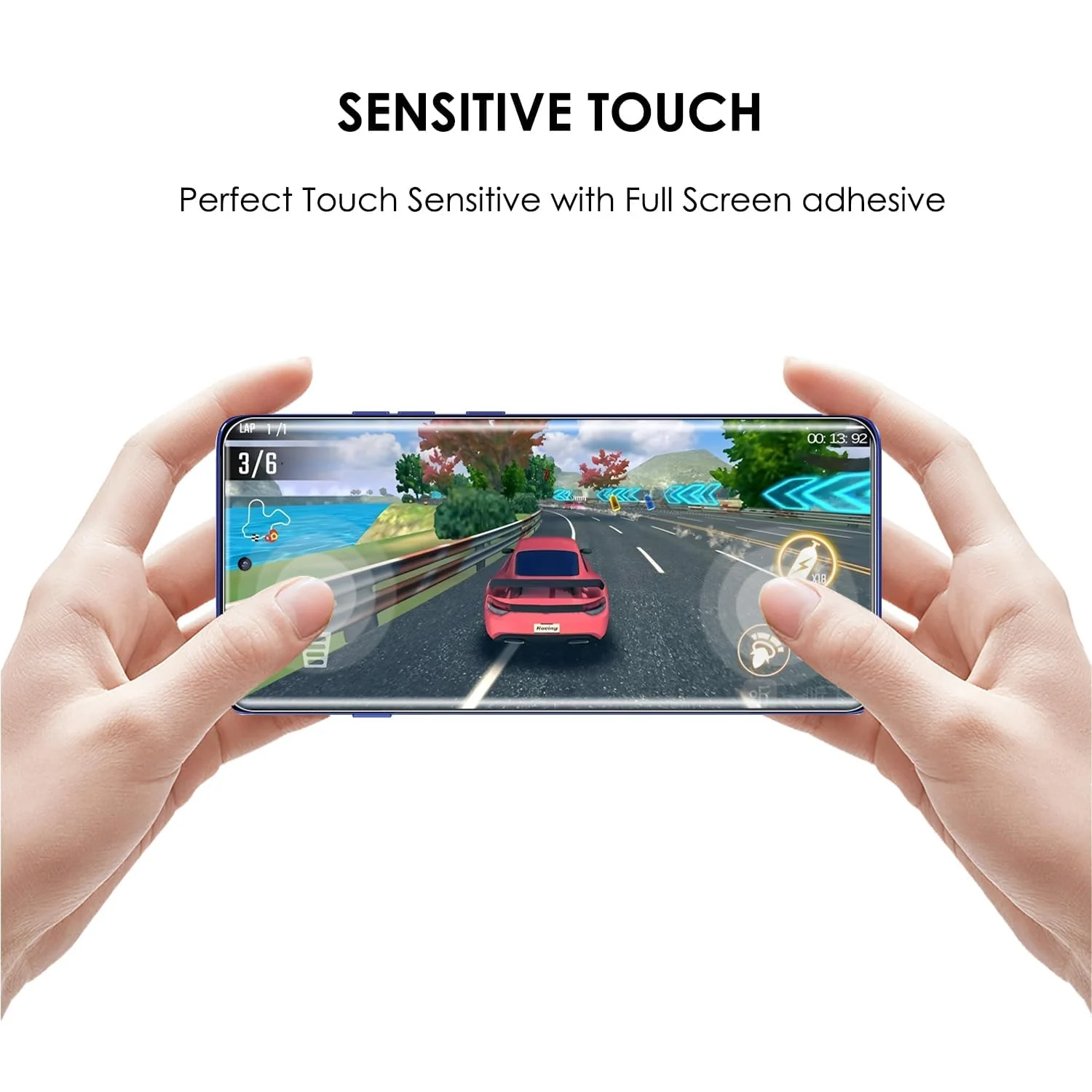 DL3 Mobilak Li-to Screen Protector Honor X9b / Honor Magic 6 Lite/Honor X50 [Liquid UV Tempered Glass] Full Screen adhesive [Sensitive Touch][Fingerprint Sensor Compatible] HD - Clear