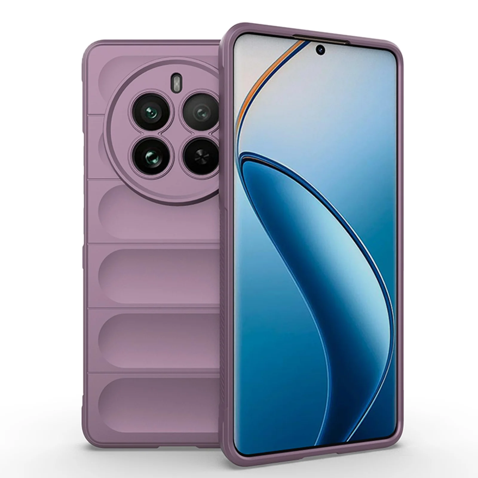 DL3 Mobilak Soft Silicone Protective Case for realme 12 Pro / realme 12 Pro Plus with Camera Protection and Shockproof Design - Purple