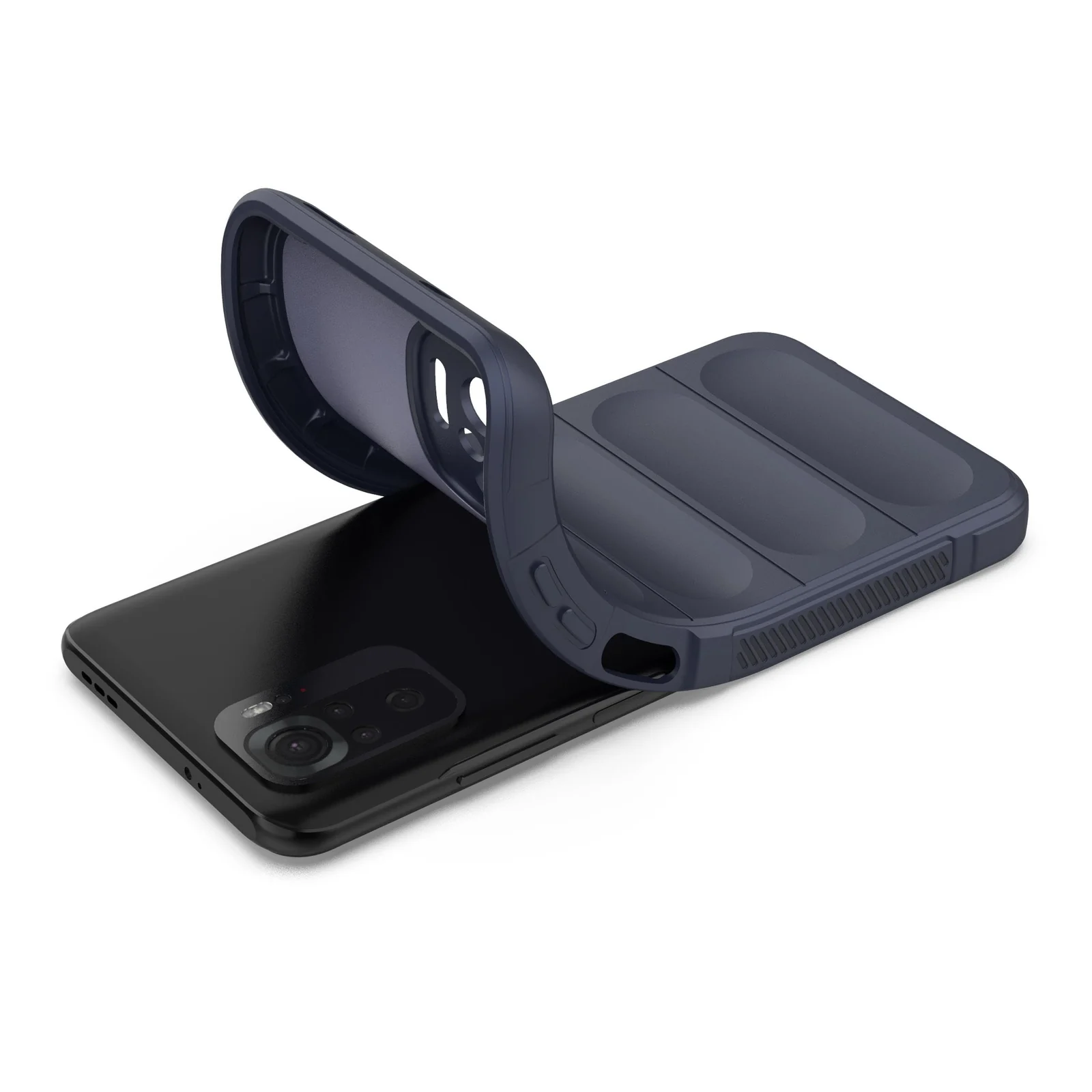 DL3 Mobilak Flexible Silicone and TPU Protective Case with Camera Protection for Xiaomi Redmi Note 10 4G / Note 10S - Blue