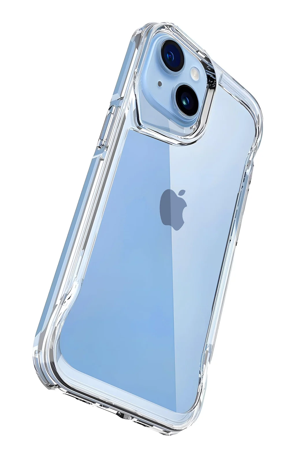 DL3 Mobilak Clear PC and TPU Protective Case for Phone 15 Plus, iPhone 14 Plus with Camera Protection and Military-Grade Protection - Clear