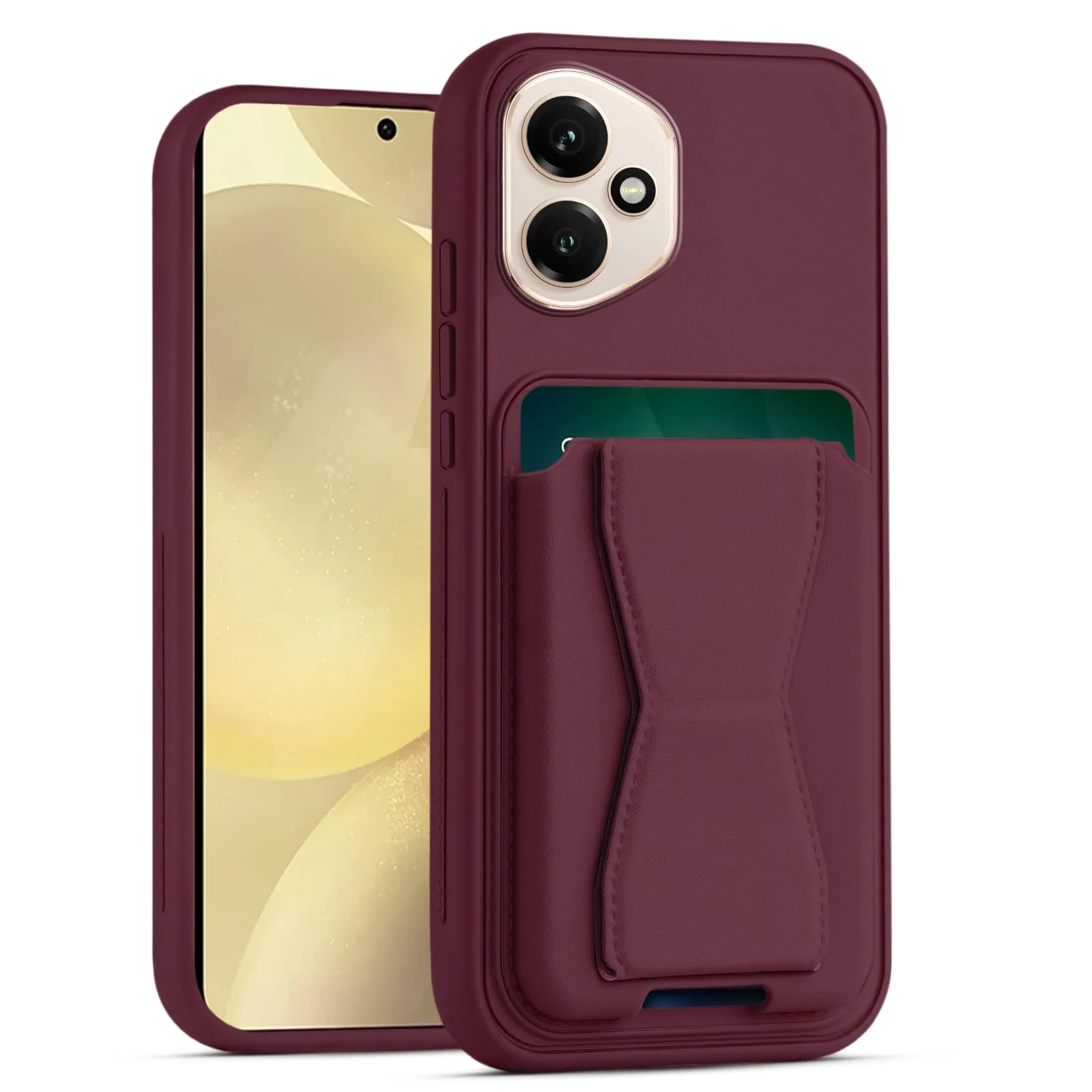 Dl3 Mobilak Leather Wallet Case Compatible with Honor 400 5G, Leather Back Cover With TPU Frame, Shockproof Protective Phone Case with Card Holder Stand (Black)