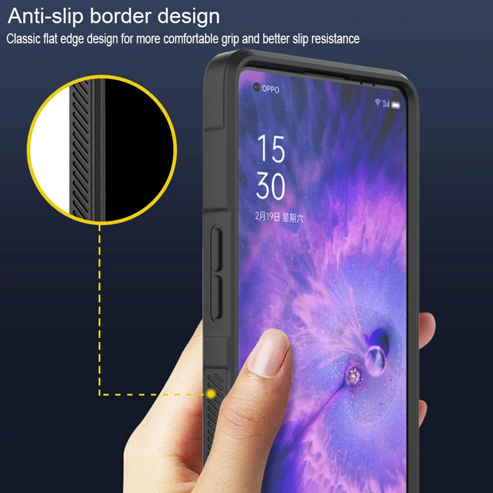 DL3 Mobilak Flexible Silicone and TPU Protective Case with Camera Protection for OPPO Find X5 Pro - Dark Gray