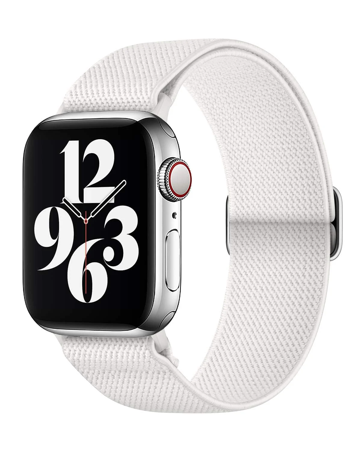 DL3 Mobilak Nylon Solo Loop Straps For Apple Watch Band 49mm 45mm 44mm 42mm 41mm 40mm 38mm, Elastic Wristbands for iwatch Ultra Series 9 8 7 6 5 4 3 2 1 Se (A. , 38MM/40MM/41MM) - A.White