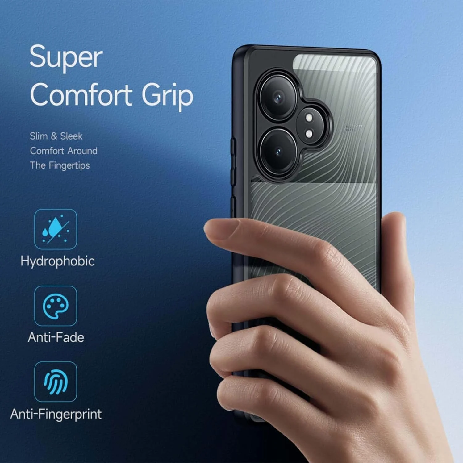 DL3 Mobilak Compatible with realme GT 6/6T Case Waterproof, Full-Body Heavy Duty Shockproof Phone Case, Translucent Matte Cover, Built-in Camera Lens Protective - Black