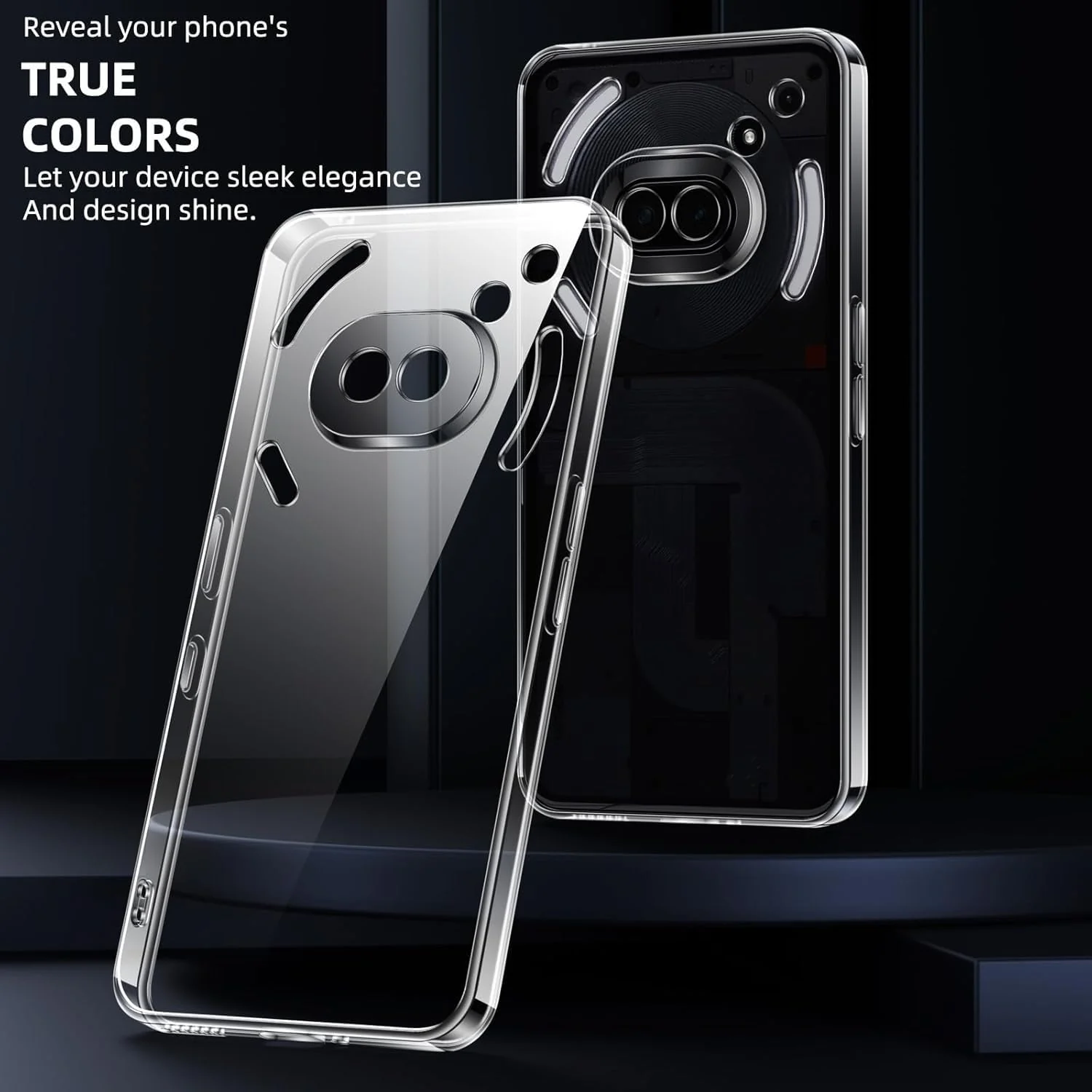 DL3 Mobilak Case Compatible with Nothing Phone 2A/2A Plus, Case Crystal Soft TPU Gel Case Flexible Silicone Anti-Scratch Camera Protection TPU Cover - Clear
