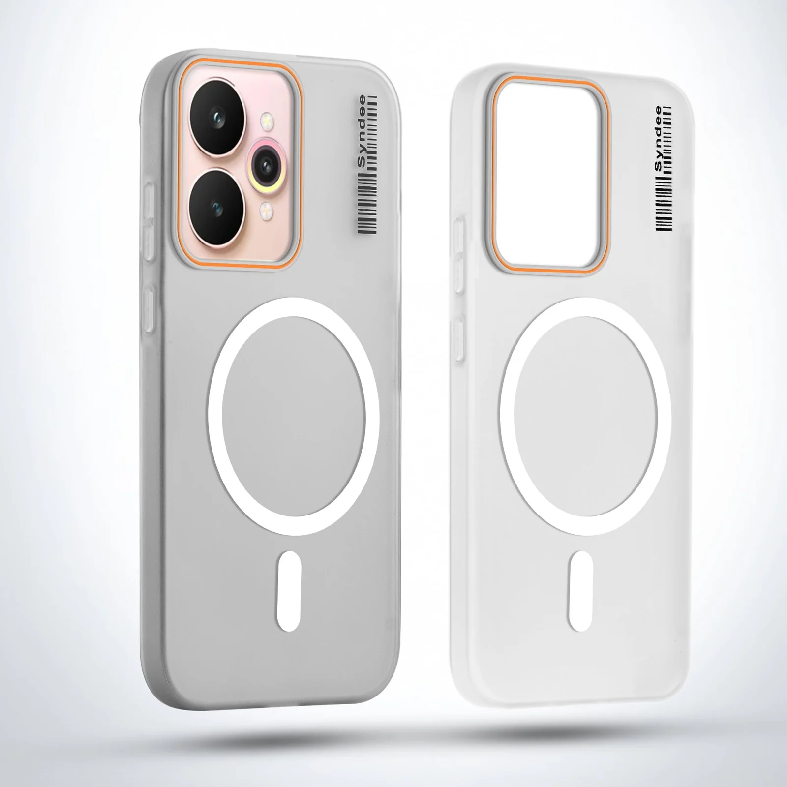 DL3 Mobilak Translucent Matte Case for realme 15 5G / realme 15 Pro 5G, Compatible with MagSafe accessories, Shock-absorbing protection, Integrated ring holder - Clear