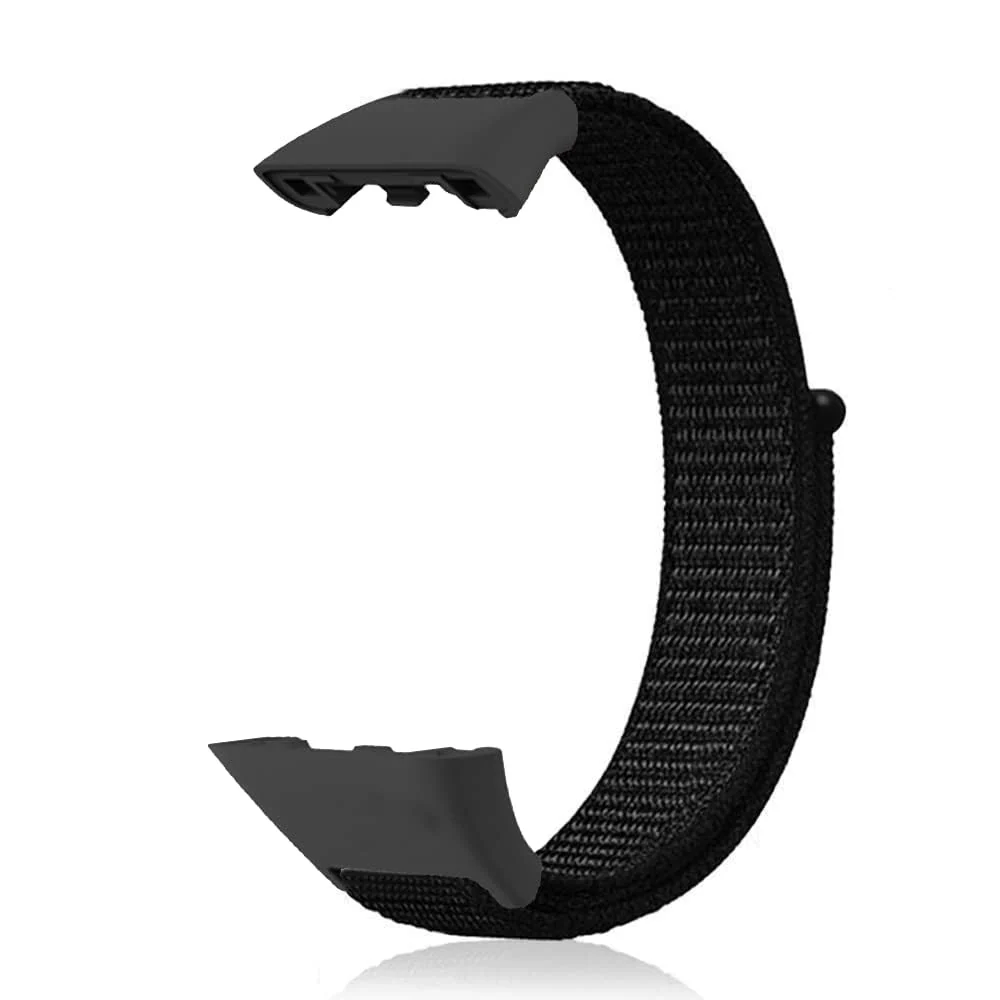 DL3 Mobilak Nylon Band for Honor Band 6/Huawei Band 6 Pro/Huawei Band 6, Nylon Watch Strap Sport Wristband Soft Replacement Watch Strap Adjusable Wrist for Women Men - Black
