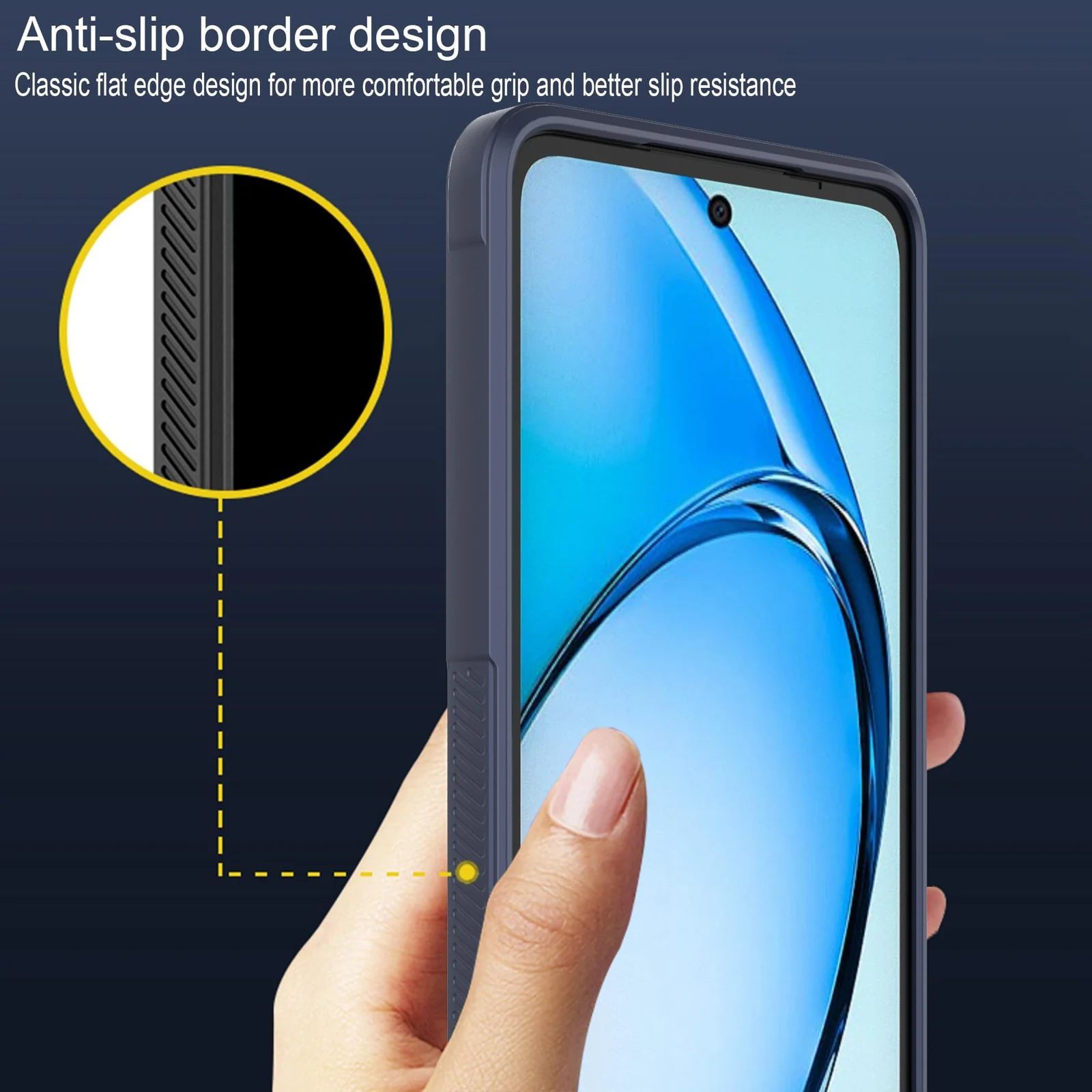 DL3 Mobilak Silicone Case for OPPO A60 4G Heavy Duty Protective [Slim Fit] Shockproof Soft Flexible Protective Design Shock-Absorption TPU Cover With Camera Protection - Dark Gray