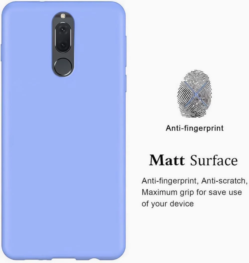 DL3 Mobilak Silicone Protective Case for Huawei Mate 10 Lite, Shock-absorbing protection, Scratch-resistant surface, Soft microfiber lining - Baby Blue