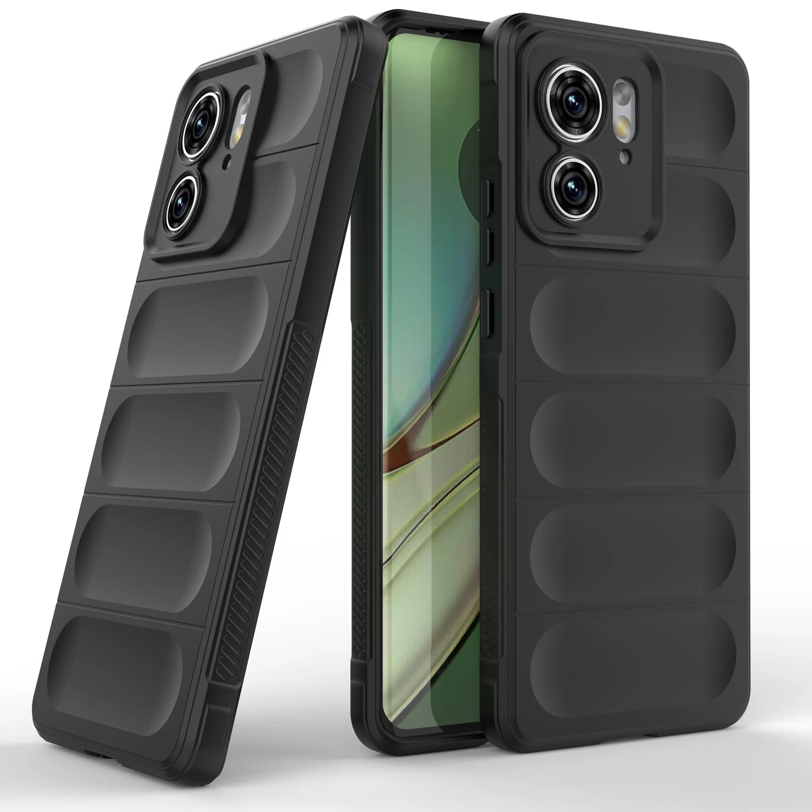 DL3 Mobilak Rugged Protective Case for Motorola Edge 40 5G, Camera protection, Shock-absorbing protection, Non-slip grip - Black