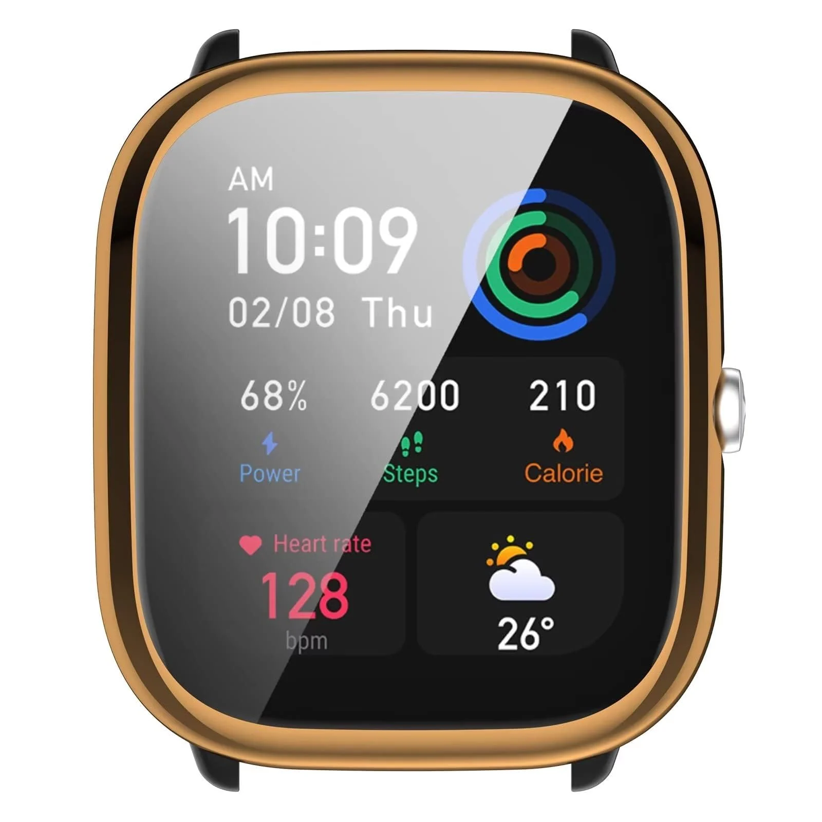 DL3 Mobilak Case Compatible with Amazfit GTS 4 Mini (Not for GTS4) Case All-Around Screen Protector Watch Soft TPU Shockproof Cover Slim Guard Thin Bumper Shell Protector - Rose Gold