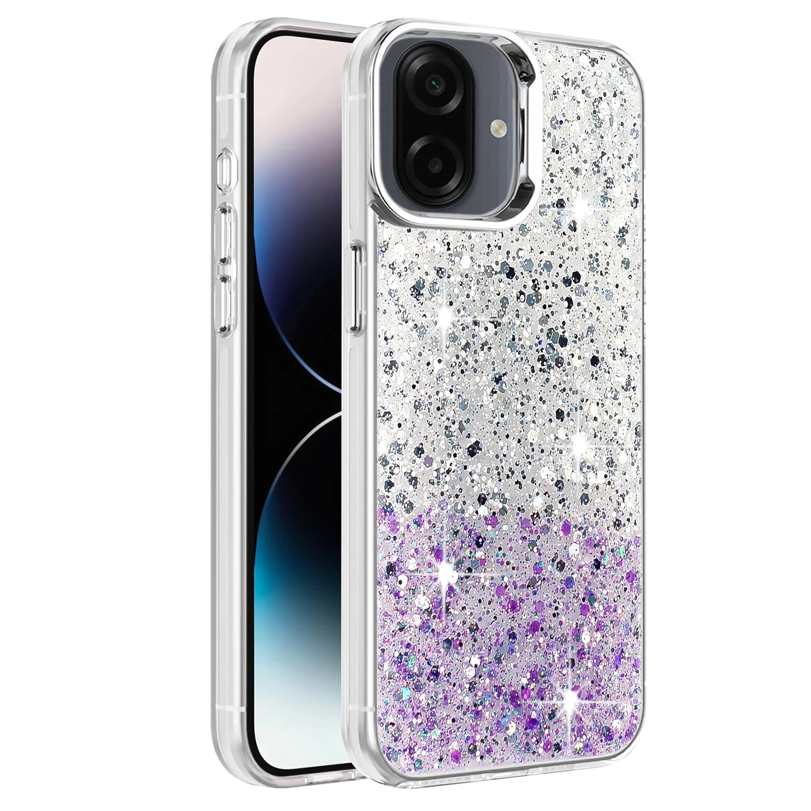 Samsung Galaxy A07 4G — DL3 Mobilak Glitter Protective Case for Samsung Galaxy A07 4G, Supports wireless charging, Camera protection, Shock-absorbing protection