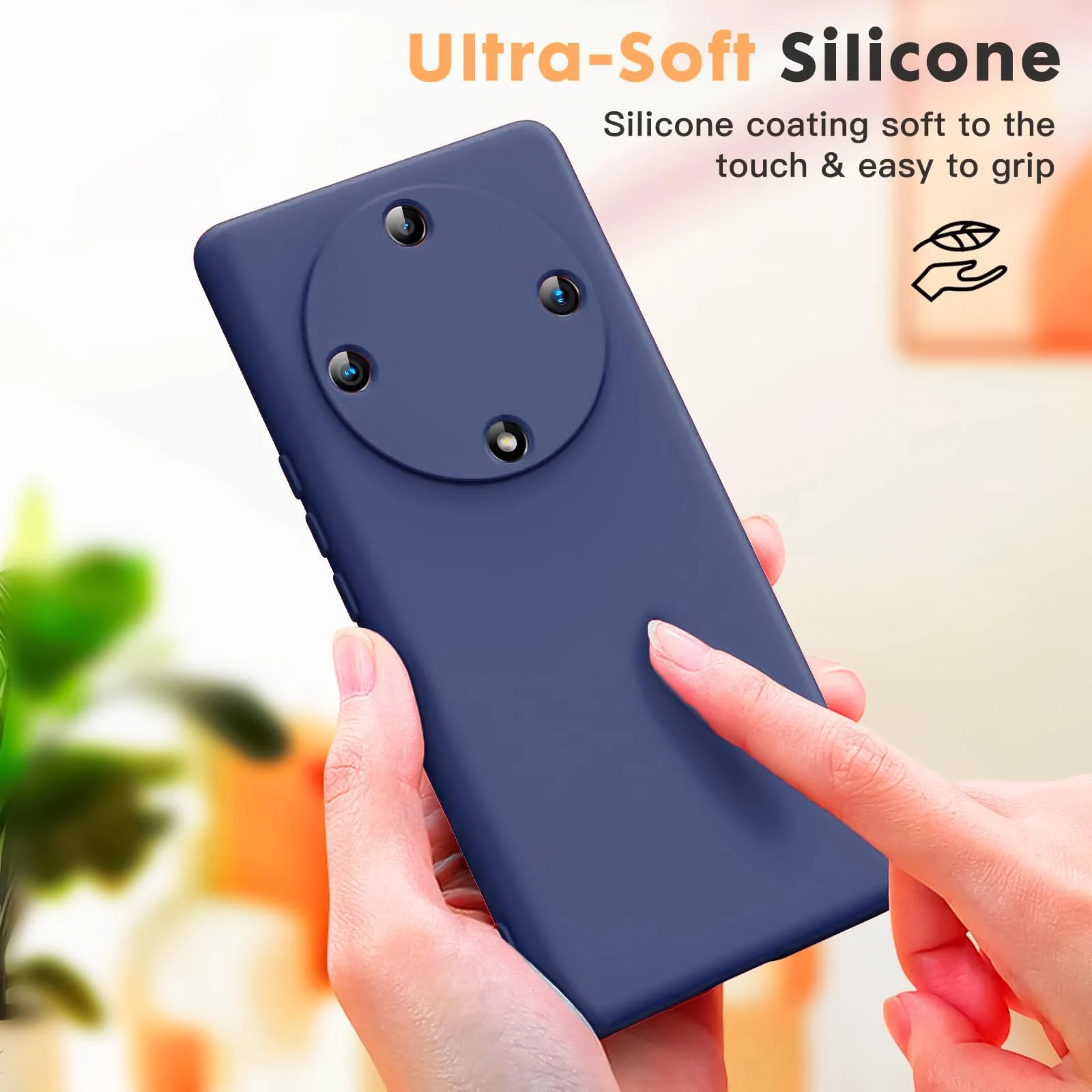 DL3 Mobilak Soft Silicone Gel Bumper Case for Honor X9a - Blue 1