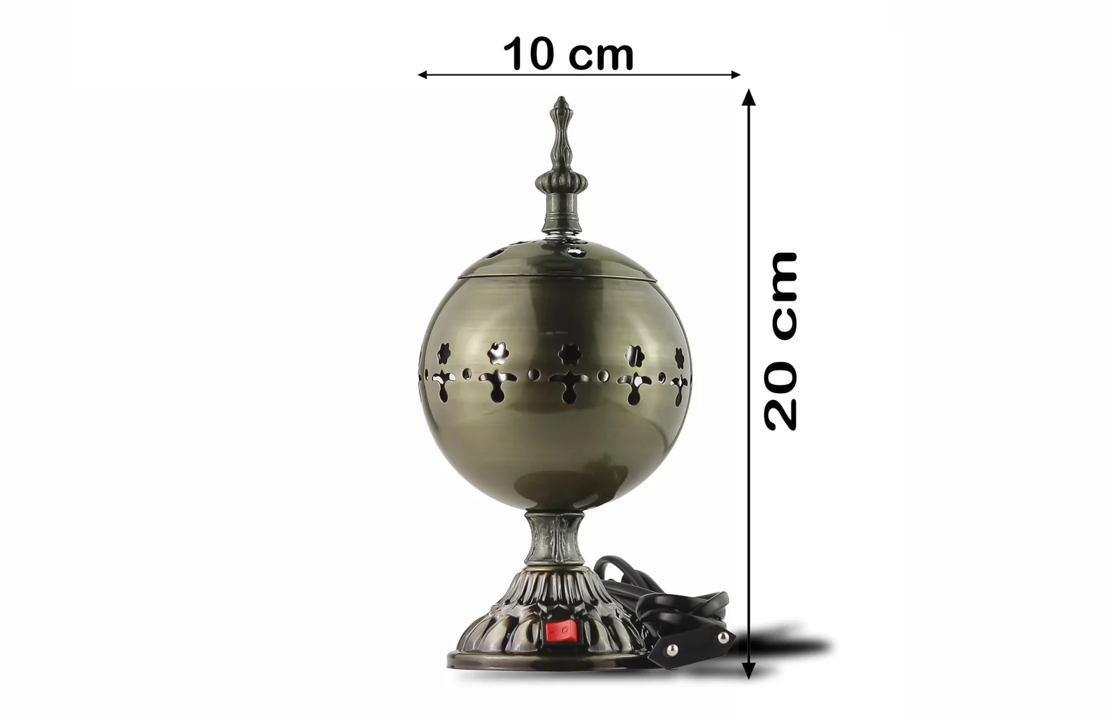Mobigon Arabian Electric Incense Burners metal Vintage Arabic Burner, Middle Eastern Incense Holder- Electric Incense Burner Bakhoor Suitable For Arabian Oud, Home, Hotel Decor - Style 31