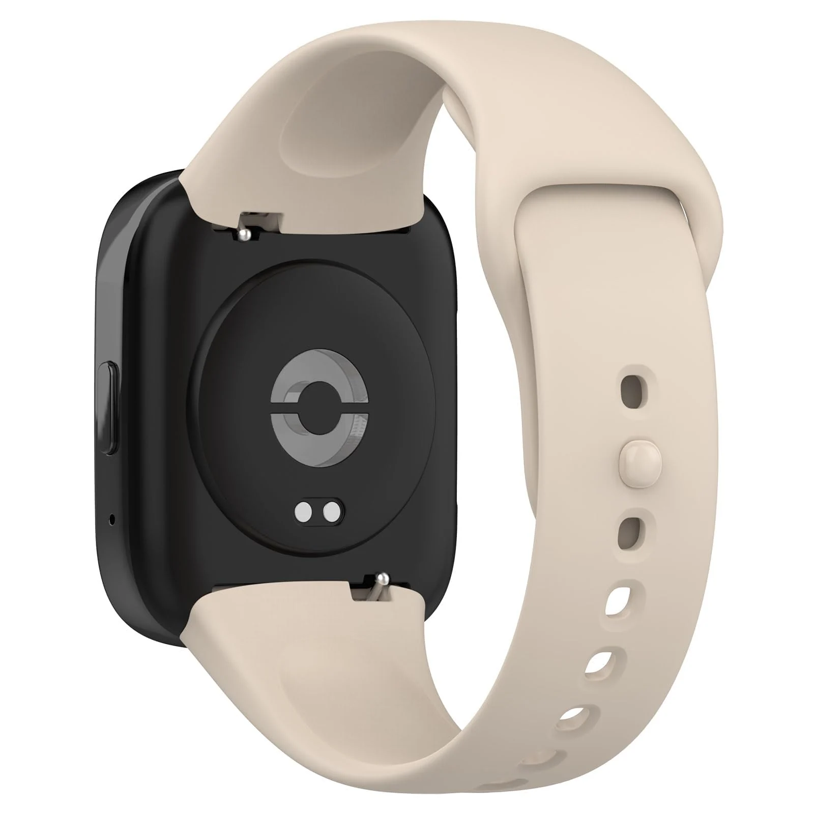 DL3 Mobilak Strap Silicone Compatible With Xiaomi Redmi Watch 3 Active/Redmi Watch 3 Lite, Sport Silicone Watch Band Wrist Strap, Bracelet Wristband Wrist Strap - Ivory White
