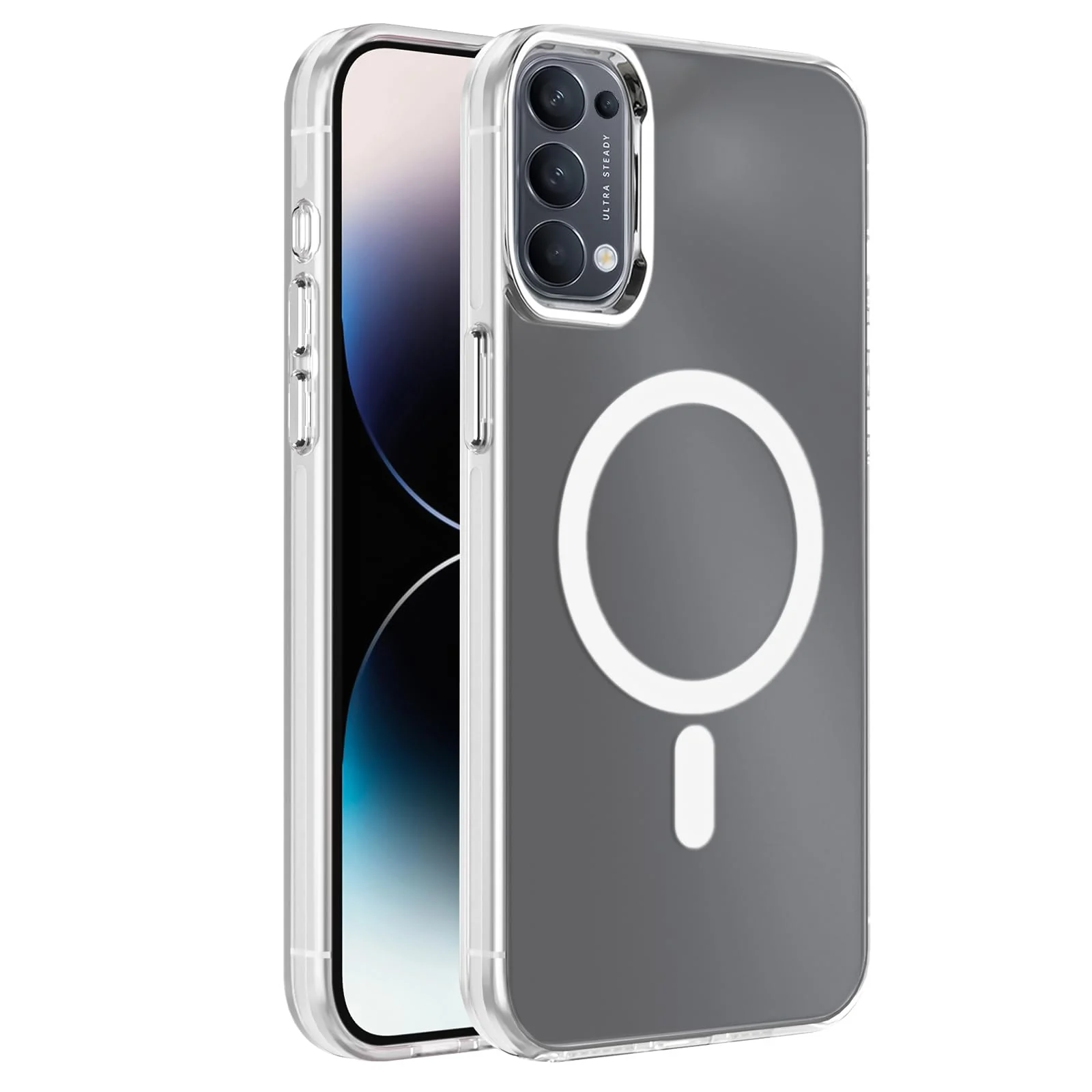 DL3 Mobilak Case For OPPO Reno 5 Case Crystal [Not Compatible with MagSafe] Soft TPU Gel Case Flexible Silicone Anti-Scratch TPU Cover - Clear