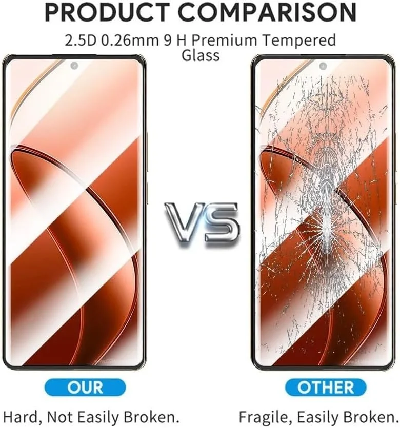 DL3 Mobilak Screen Protector for realme P1 Pro 5G, Tempered Glass Screen Saver Premium HD Protective, Scratch Resistant, NO-Bubble, 9H Hardness, Full Coverage Film - Clear
