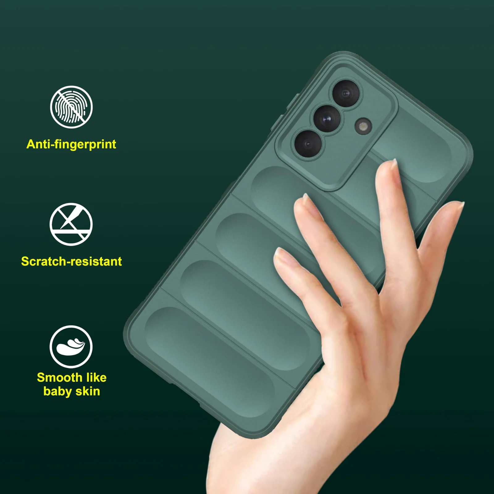 DL3 Mobilak Rugged Protective Case for Samsung Galaxy A26, Camera protection, Shock-absorbing protection, Non-slip grip - Green