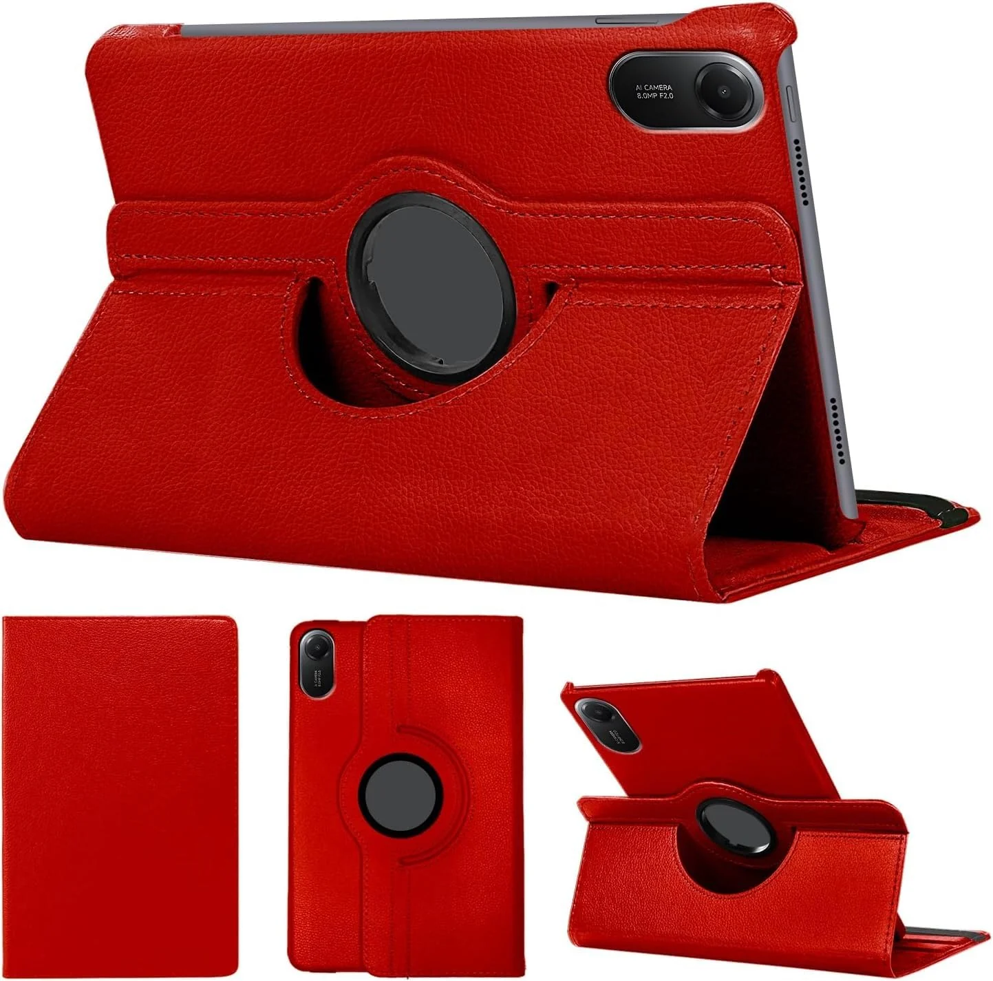 DL3 Mobilak Protective Cover for Xiaomi Redmi Pad 2 2025 11 inch, 360° Rotatable Smart Stand, Leather Folio Flip Cover with Multi-Angle Viewing, Auto Wake Sleep