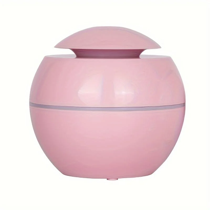 Mobigon Wood Cool Mist Ultrasonic Humidifier for Room Moisture, Aroma Diffuser for Home, 200ml Essential Oil Diffuser with 7 Colorful Night Light, Auto Shut-Off, Home, Office, car - C.Pink