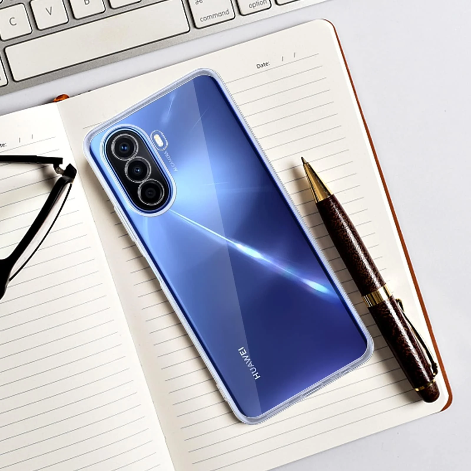 DL3 Mobilak Case Compatible with HUAWEI nova Y70 / Y70 Plus Case Crystal Soft TPU Gel Case Flexible Silicone Anti-Scratch Camera Protection TPU Cover - Clear