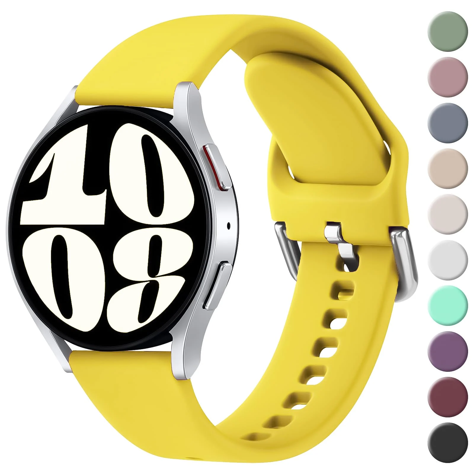 DL3 Mobilak Silicone Buckle Band 22MM Strap For Samsung Galaxy Watch3 45mm/Galaxy 46mm/Gear S3/For Huawei Watch 3/4/GT3 46MM/GT4 46MM/GT2E/GT2 Pro/GT GT2 46MM/Magic Watch2 46mm/Amazfit GTR 2/2e/3/4 - Black