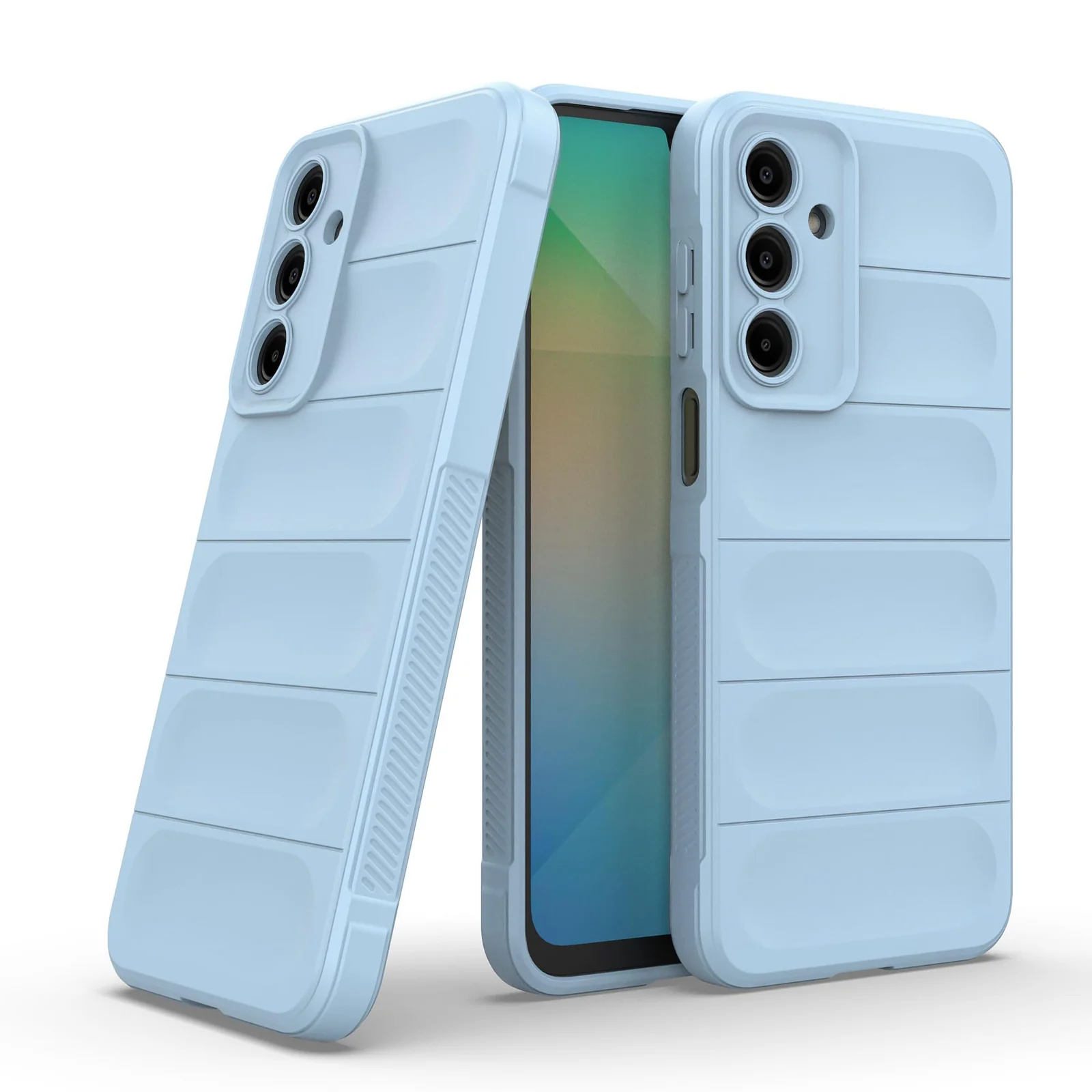 DL3 Mobilak Silicone Case for Samsung Galaxy A25 Heavy Duty Protective [Slim Fit] Shockproof Soft Flexible Protective Design Shock-Absorption TPU Cover With Camera Protection - Baby Blue