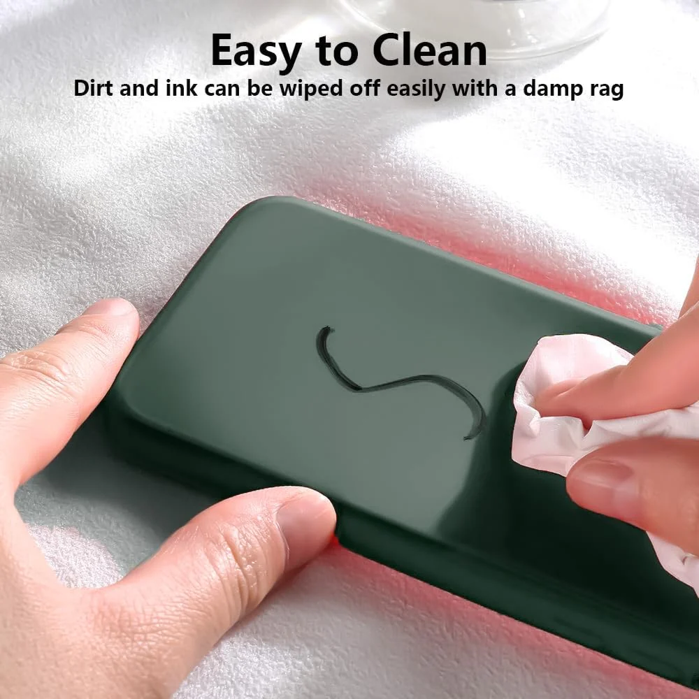DL3 Mobilak Soft Silicone Protective Case for Samsung Galaxy S21 Ultra 5G with Microfiber Lining and Shockproof Design - Green