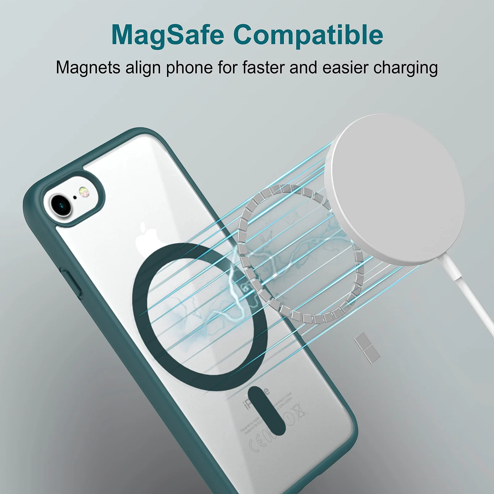 DL3 MOBILAK Clear Three-Layer Protective Phone Case for Apple iPhone 7 Plus - Green 2