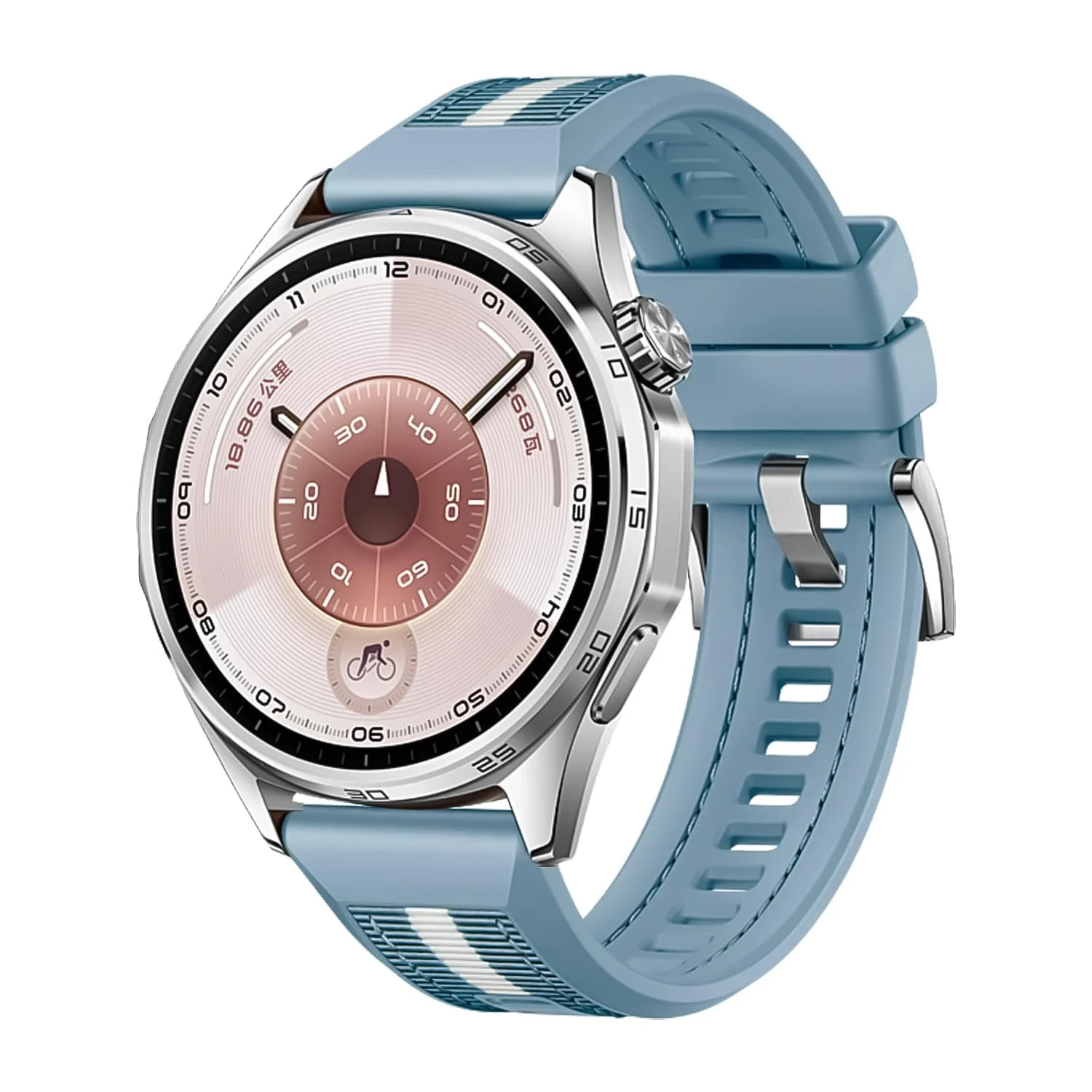 DL3 Mobilak Rubber Strap 22mm Watch Strap Compatible with Huawei Watch GT5/GT6 strap 46mm Nylon Silicone Band for GT3 46mm/GT4/GT 3 Pro/GT 2 Pro/GT 2e/Ultimate Quick Release Watchband - Sky Blue