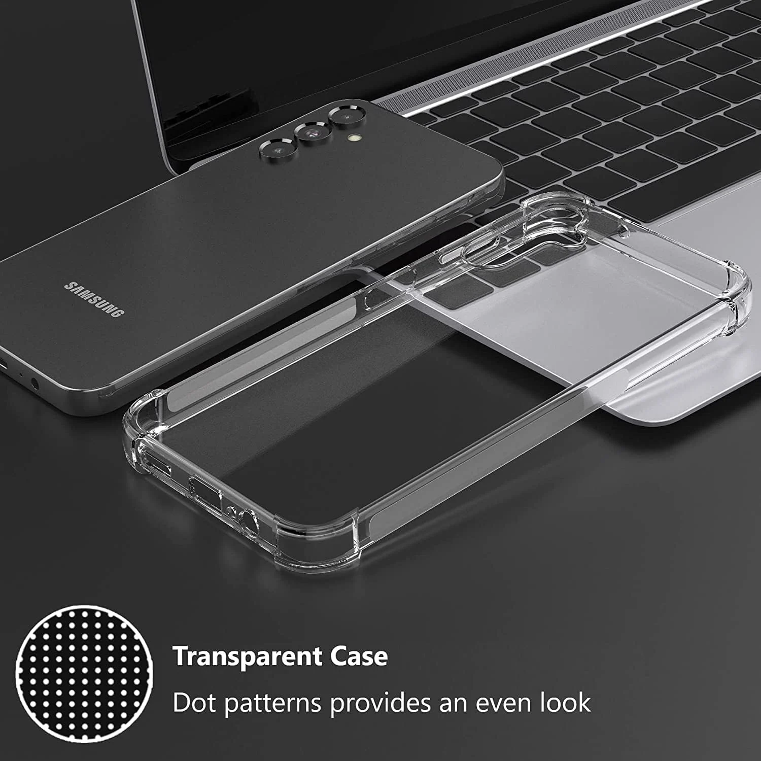 DL3 Mobilak Case Compatible with Samsung Galaxy A34 5G, Cover Silicone TPU Gorilla Anti-shock Shockproof Corners - Clear