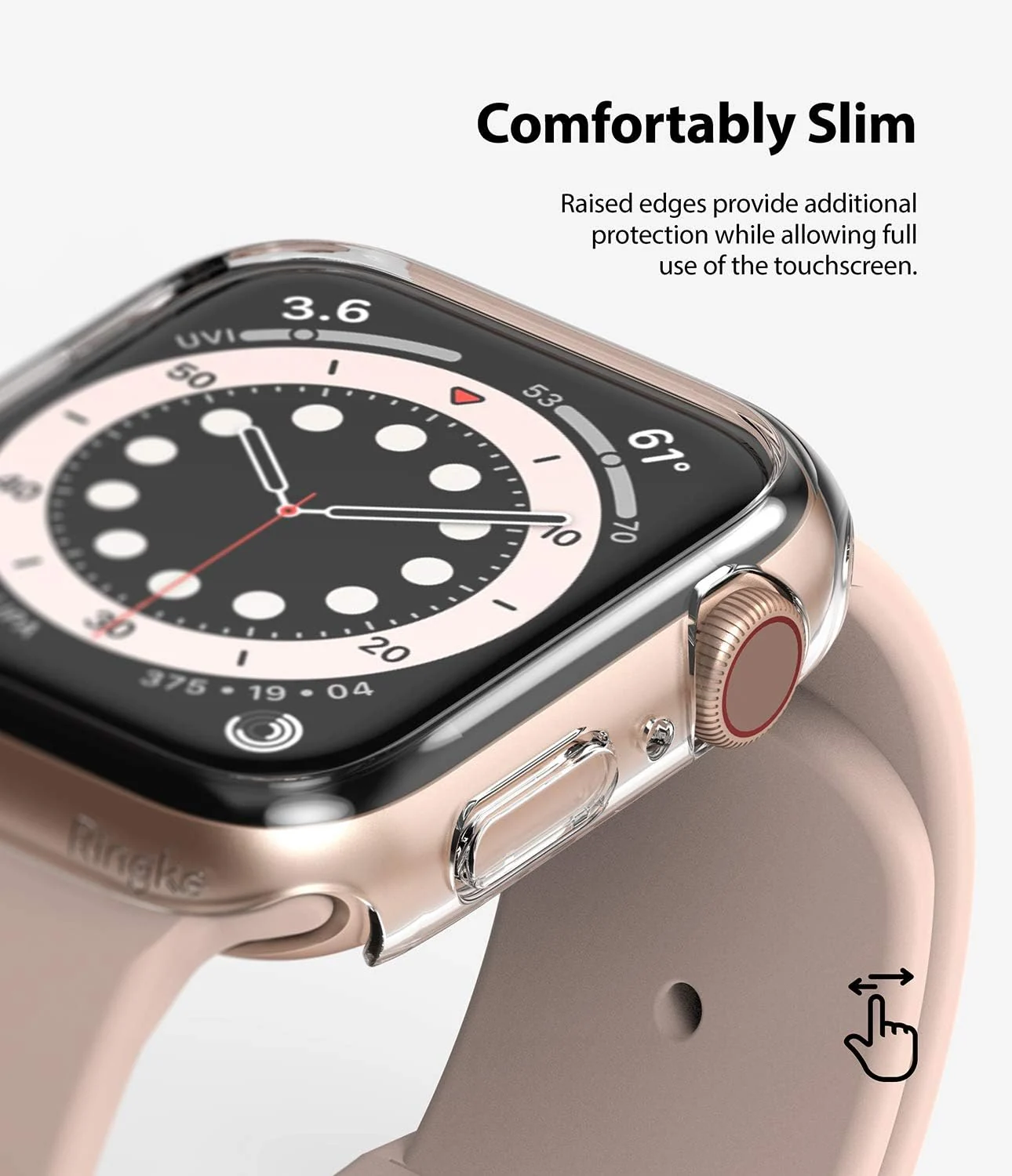 DL3 Mobilak Hard Case Designed for Apple Watch SE 6 5 4 40mm, Built-in 9H [HD Clear] Tempered Glass Screen Protector, [Full Protection] Slim Cover for iWatchSE 6 5 4 40mm - A. Clear