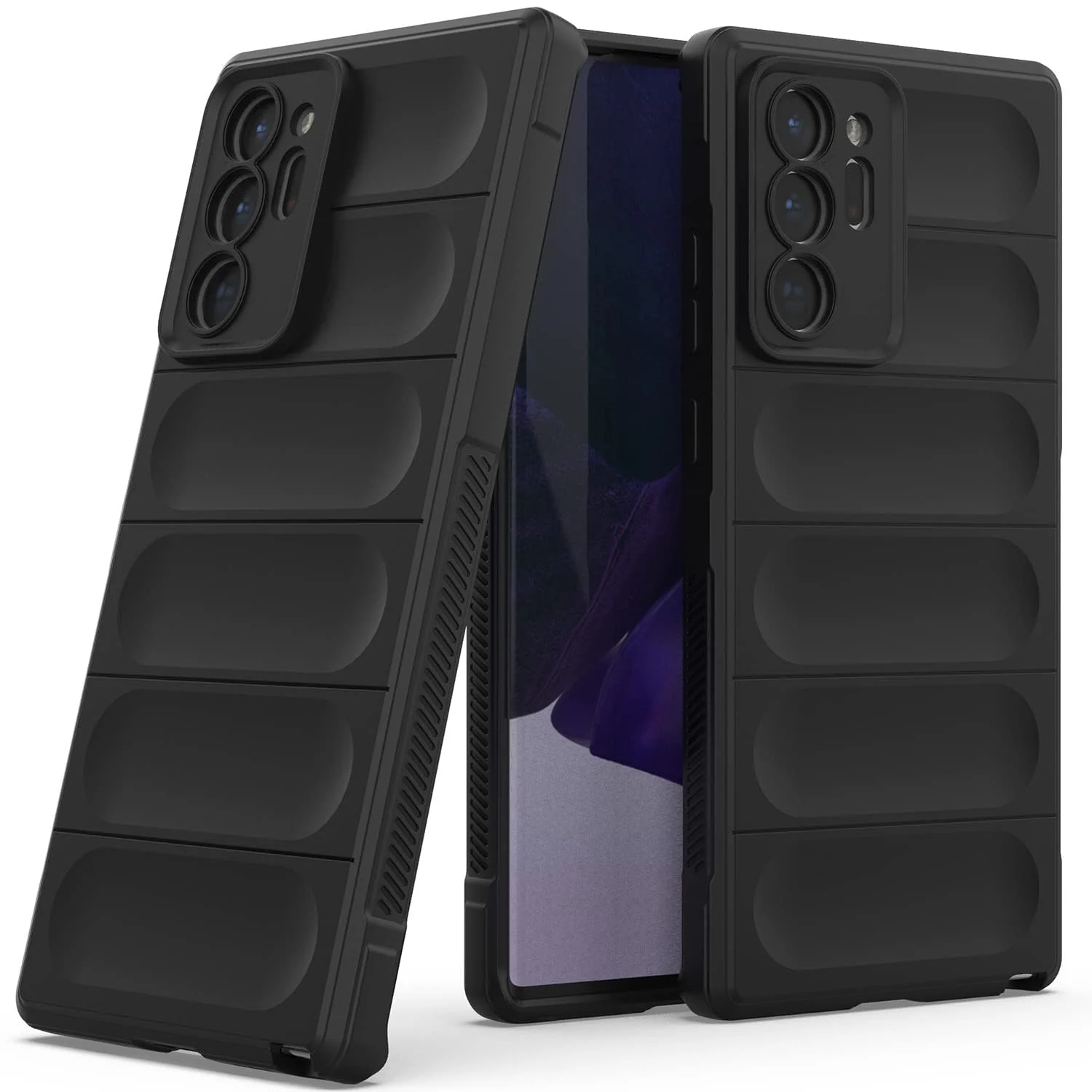DL3 Mobilak Flexible Silicone and TPU Protective Case with Camera Protection for Samsung Galaxy Note 20 Ultra - Black
