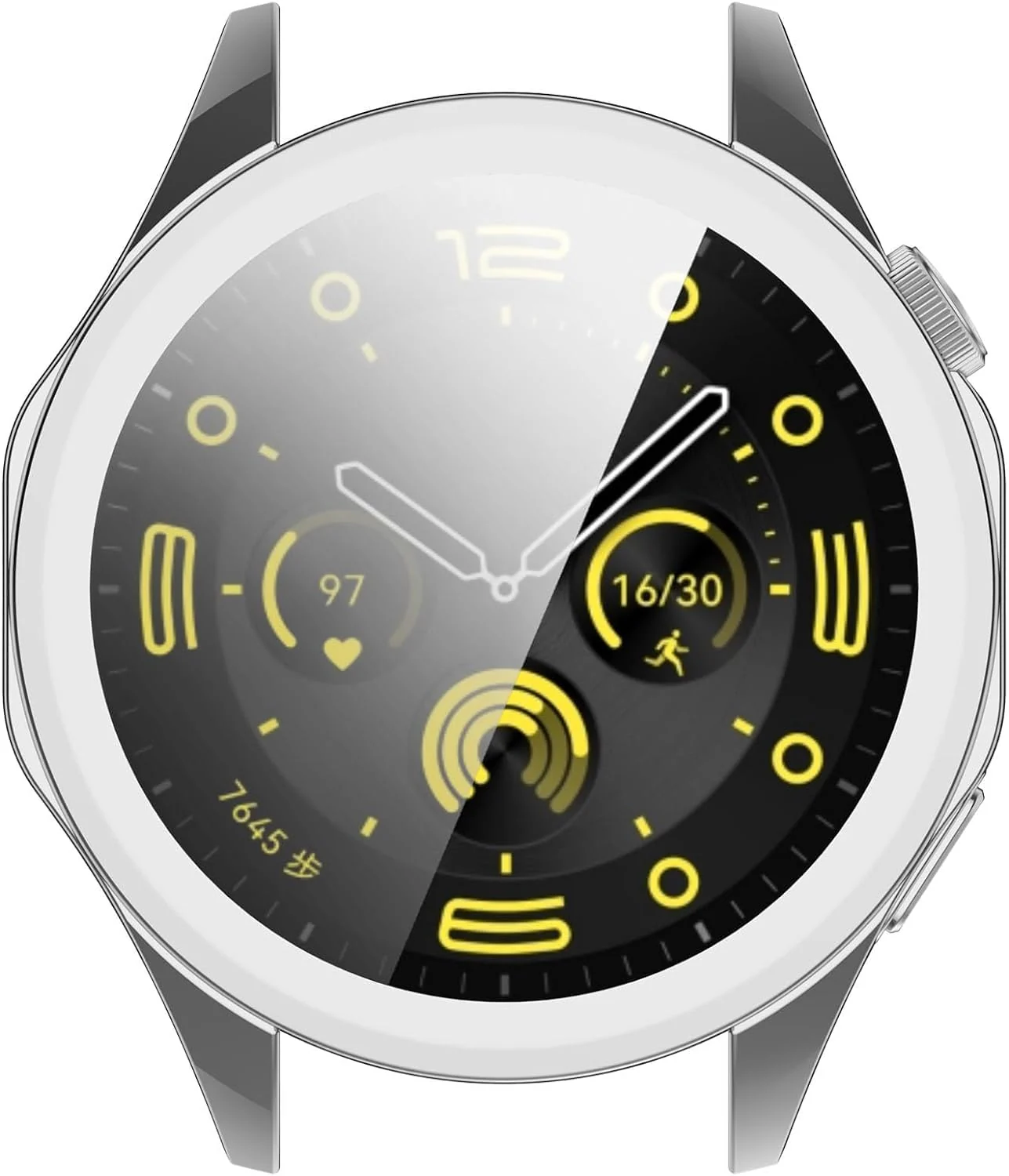 DL3 Mobilak Case Compatible with Huawei Watch GT4 46MM Case All-Around Screen Protector Watch Soft TPU Shockproof Cover Slim Guard Thin Bumper Shell Protector - Sliver