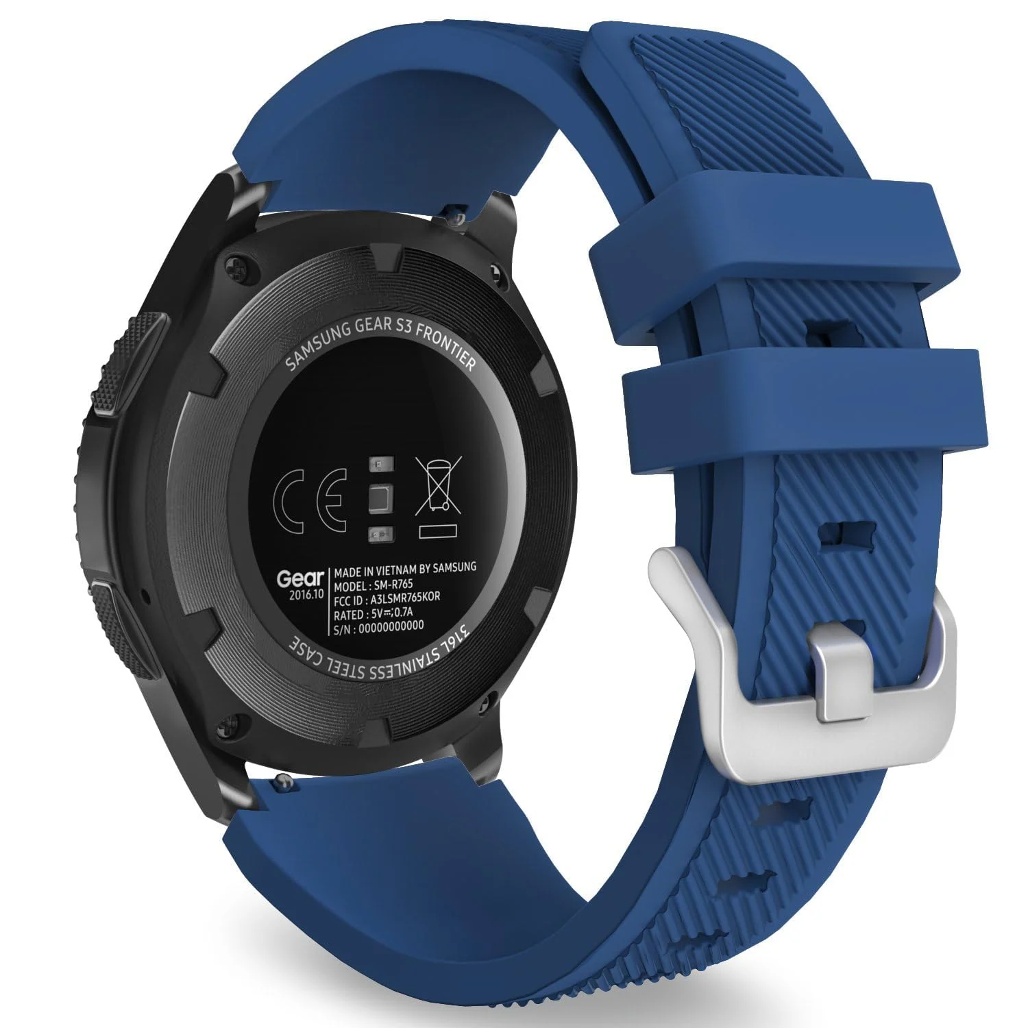 DL3 Mobilak Sport Silicone Band 20MM Strap For Samsung Gear Sport/Watch 6/5/4/5 Pro 45mm/S2 classic/active 2 40mm 44mm/Amazfit GTS/2/2e/GTS3/3 Pro/2 Mini/3 Mini/Bip 3/Bip 3 Pro - Blue