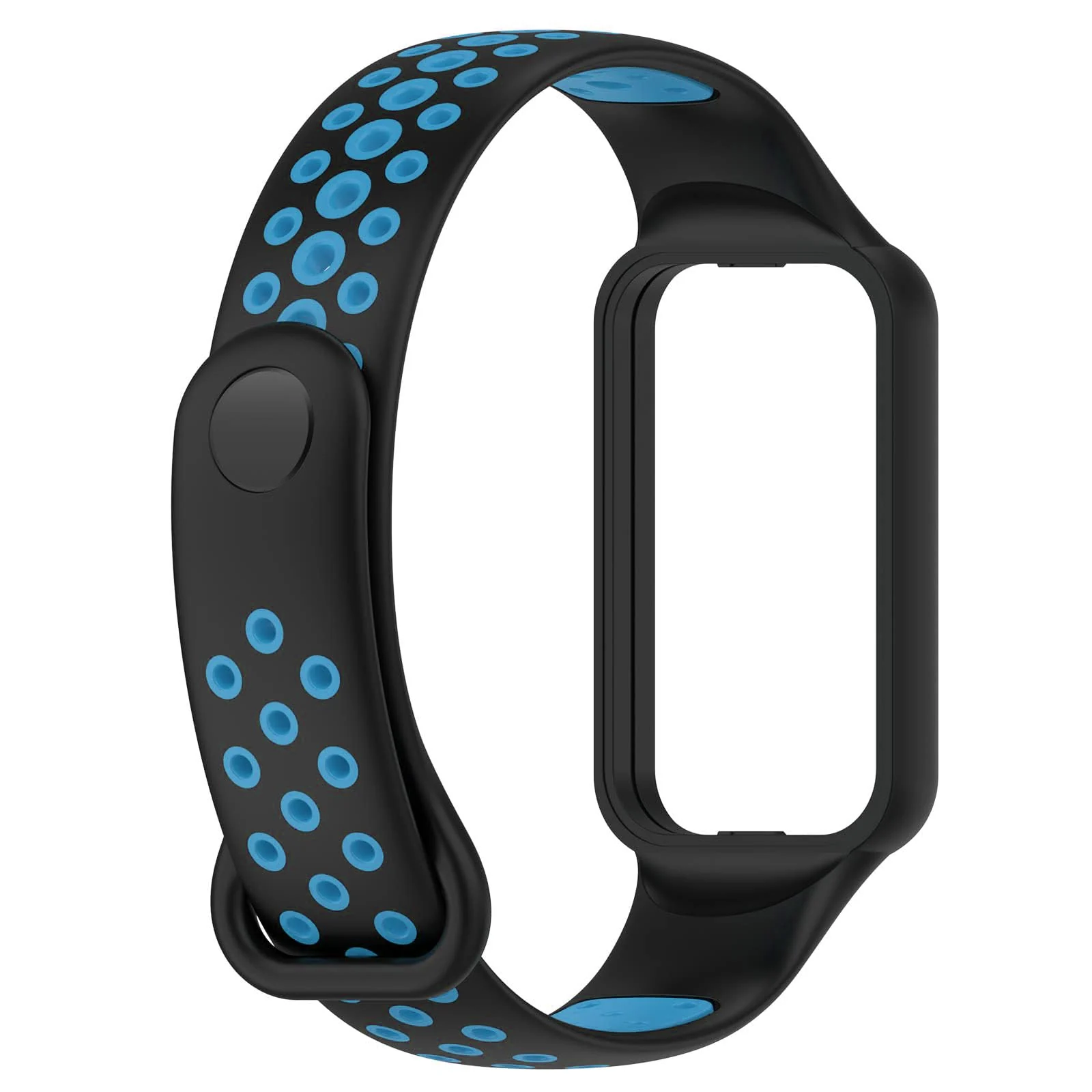 DL3 Mobilak Smart Watch Strap for Xiaomi Redmi Band 2, Sport Silicone Watch Band Wrist Strap, Replacement Bracelet Wristband Wrist Strap for Xiaomi Redmi Smart Band2 Accessories - Black Blue