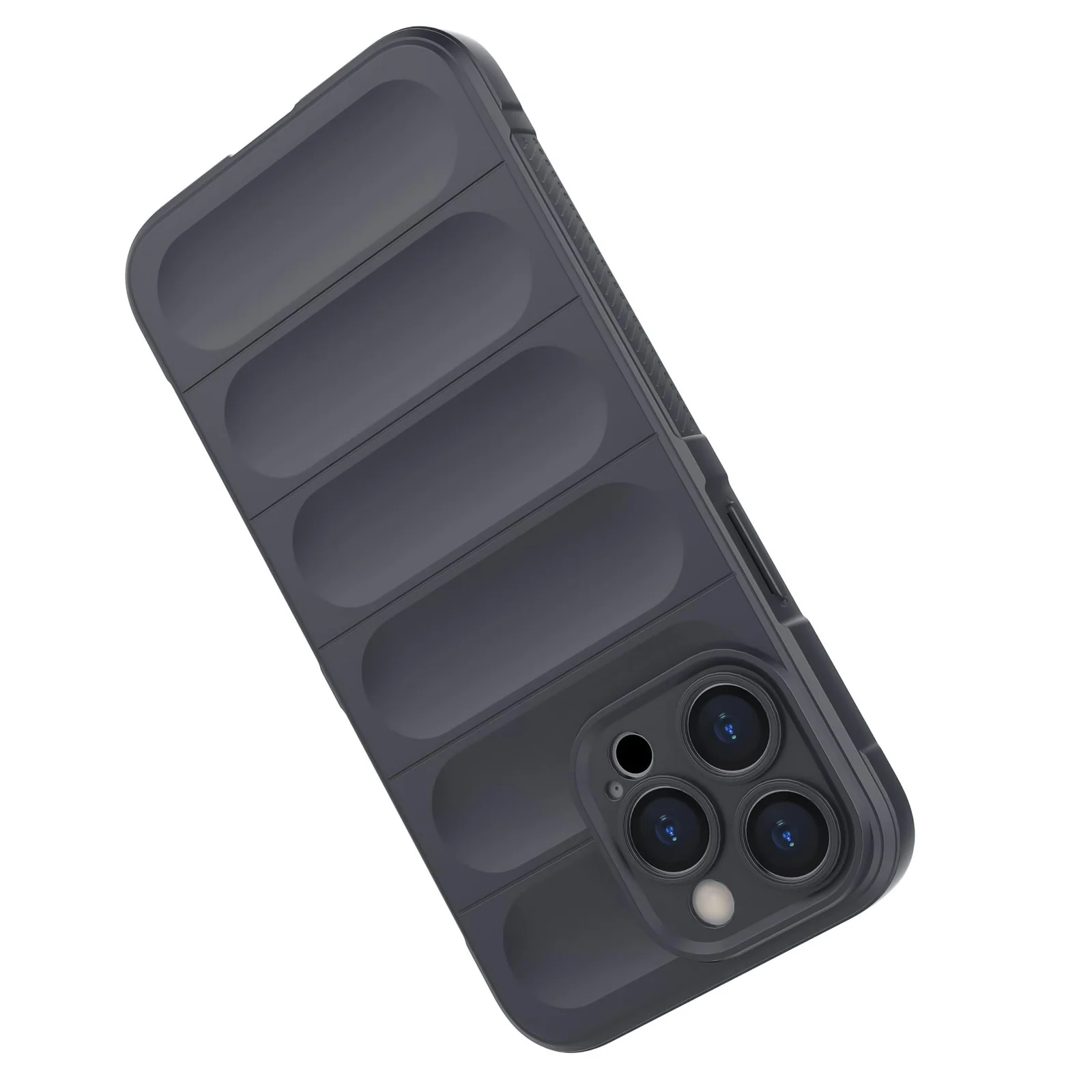 DL3 Mobilak Silicone Case for Apple iPhone 15 Pro Max Heavy Duty Protective [Slim Fit] Shockproof Soft Flexible Protective Design Shock-Absorption TPU Cover With Camera Protection - Dark Gray