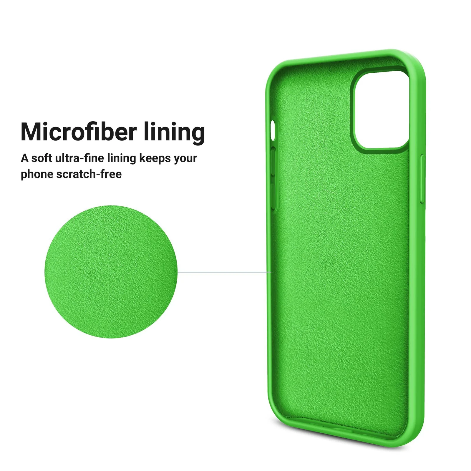 DL3 Mobilak Compatible with iPhone 11 Pro Max (6.5 Inch) Case, Liquid Silicone Case, Full Body Protective Cover, Shockproof, Slim Phone Case, Anti-Scratch Soft Microfiber Lining - Neon Green
