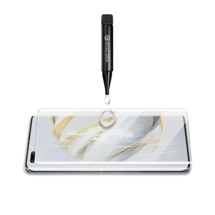 DL3 Mobilak Huawei Nova 10 Pro Screen Protector [Liquid UV Tempered Glass] Full Screen adhesive [Sensitive Touch][Fingerprint Sensor Compatible] HD - Clear