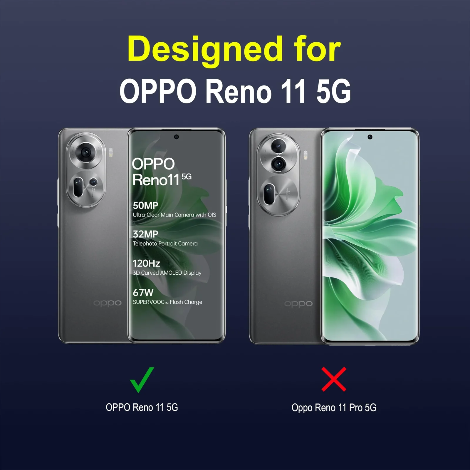 DL3 Mobilak Rugged Protective Case for OPPO Reno 11 5G, Camera protection, Shock-absorbing protection, Non-slip grip - Blue