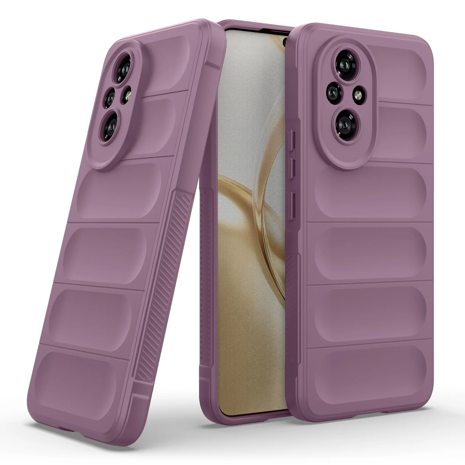 DL3 Mobilak Soft Silicone Protective Case for Honor 200 5G with Camera Protection and Shockproof Design - Purple