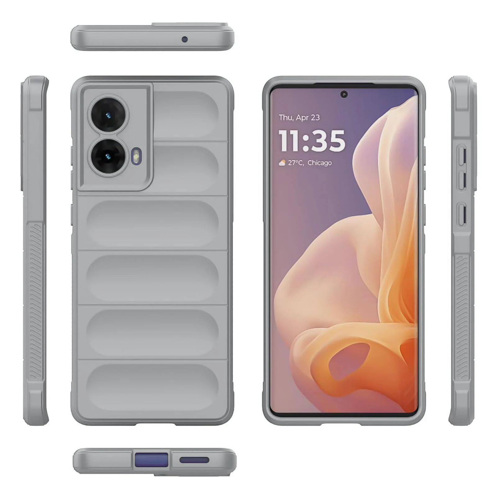 DL3 Mobilak Rugged Protective Case for Motorola Moto G85 5G / Motorola Edge 50 Fusion, Camera protection, Shock-absorbing protection, Non-slip grip - Gray