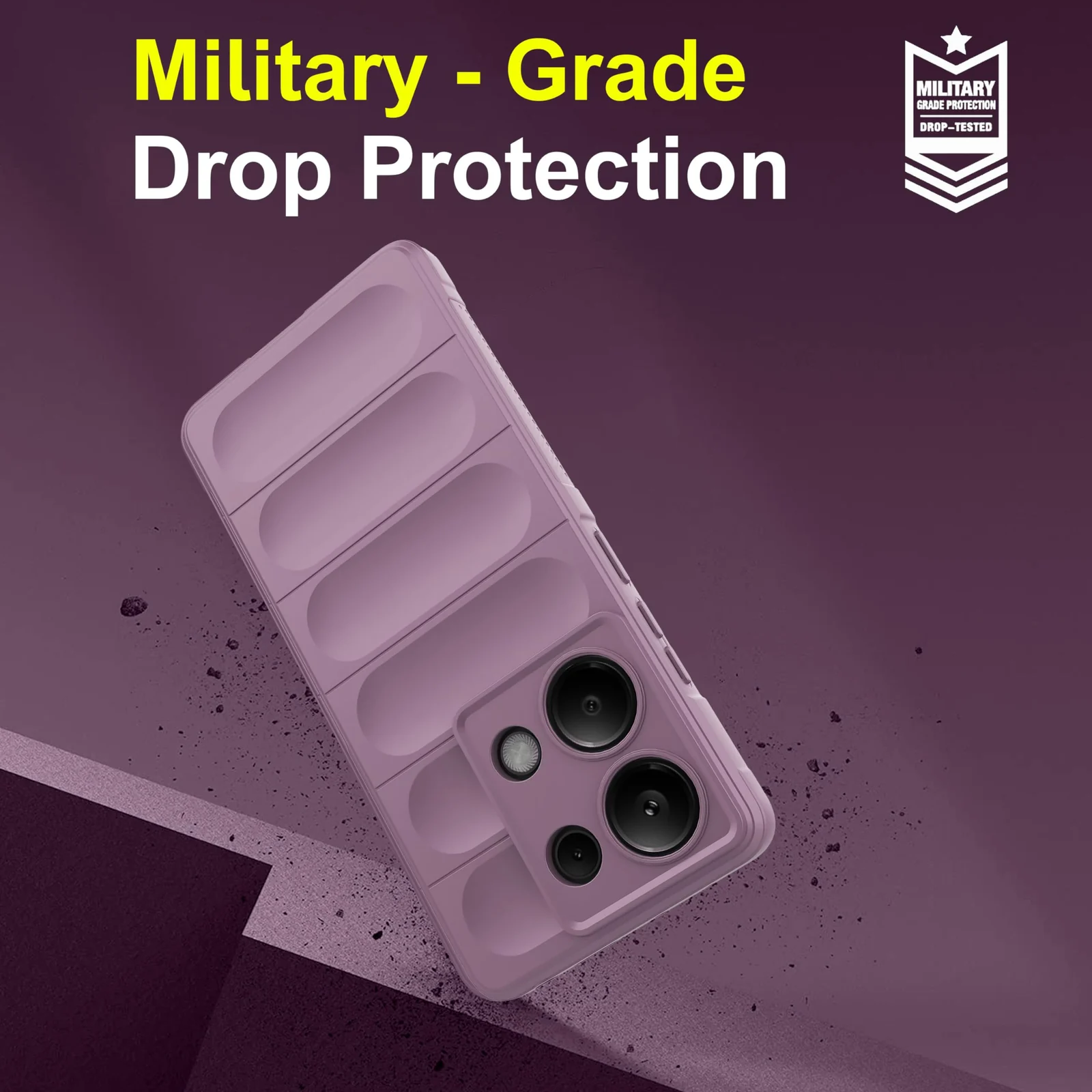 DL3 Mobilak Soft Silicone Protective Case for Xiaomi Redmi Note 13 Pro 4G / Poco M6 Pro 4G with Camera Protection and Shockproof Design - Purple