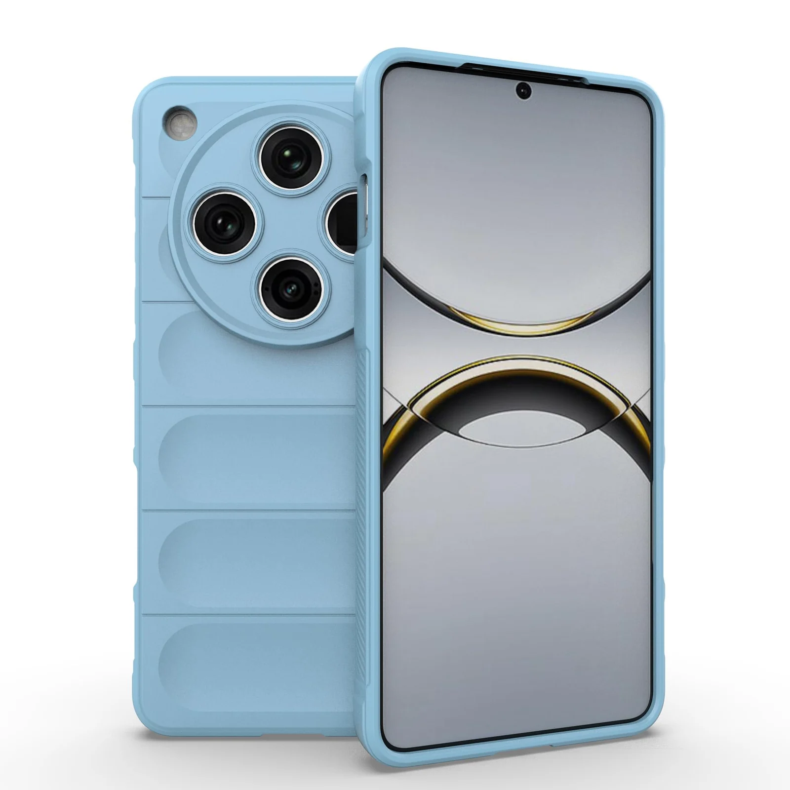 DL3 Mobilak Flexible Silicone and TPU Protective Case with Camera Protection for OPPO Find X8 Pro - Baby Blue