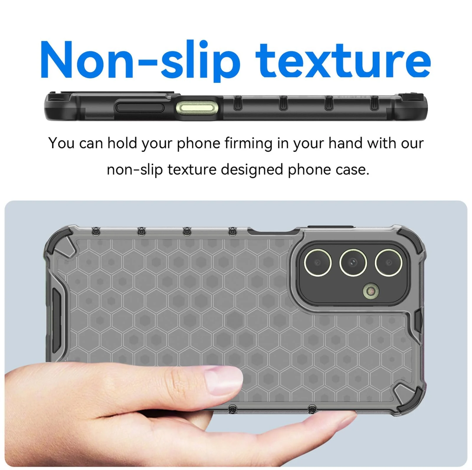 DL3 Mobilak Clear PC and TPU Protective Case for Samsung Galaxy A25 5G with Shockproof Design - Black