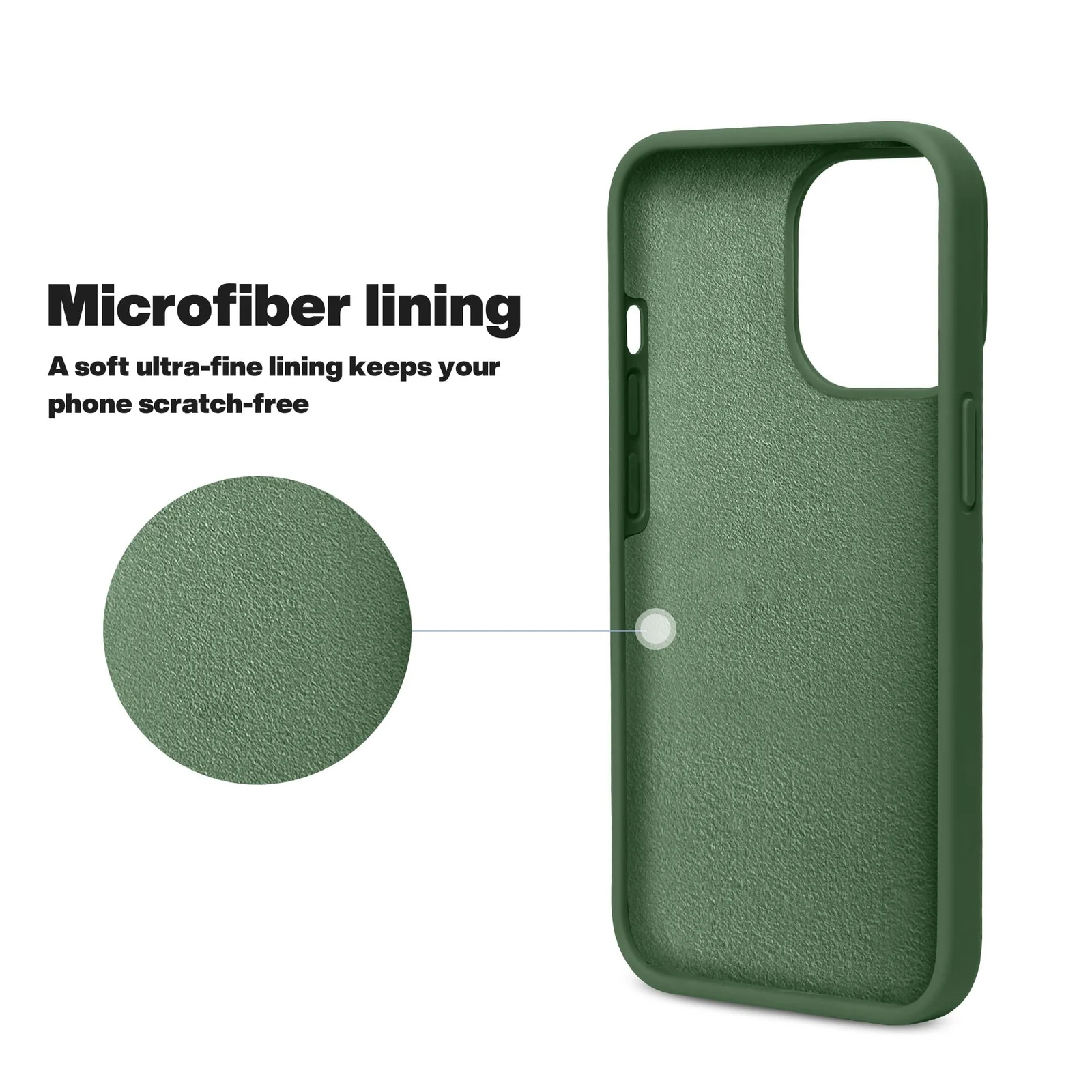 DL3 Mobilak Liquid Silicone Protective Case with Soft Microfiber Lining for iPhone 12 Pro Max (6.7 Inch) - Clover